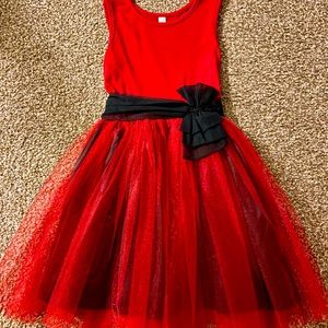 Beautiful red sleeveless dress for a girl